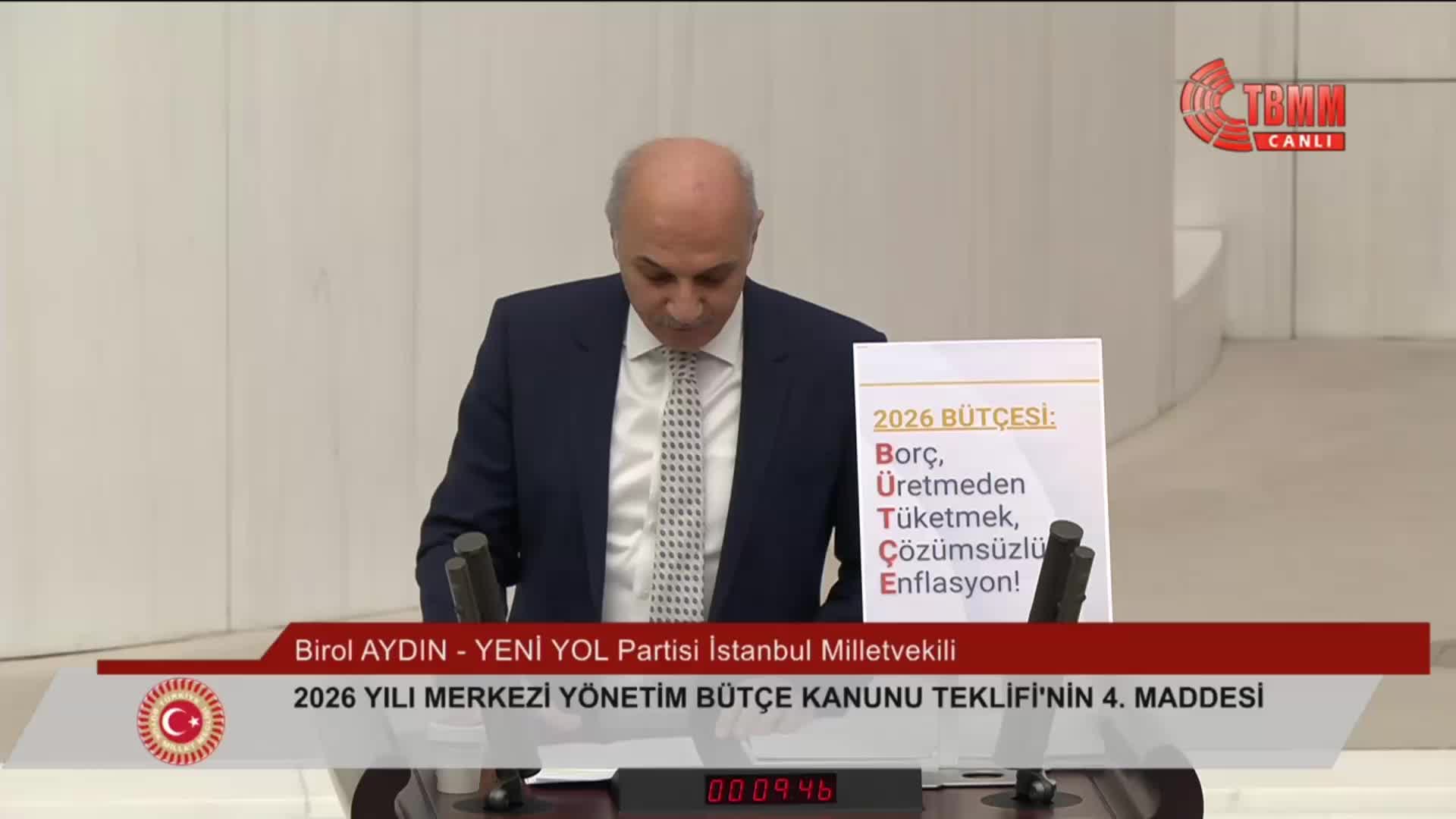 2026 bütçesi TBMM Genel Kurulu’nda… CHP’li Emir: “Aziz İhsan Aktaş’ın iddiaları gerçekmiş gibi arkadaşlarımızı linç ettiniz. Halen yüzsüzce ‘arının da gelin’ diyecek kadar cesaret sahibisiniz”