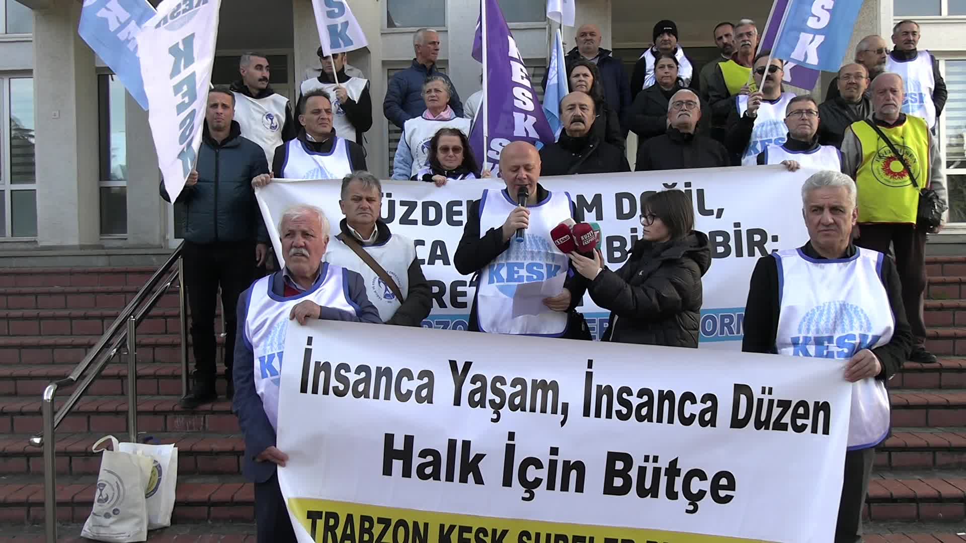 KESK Trabzon Şubeler Platformu'ndan "bütçe" tepkisi: Bu bütçe teklifinde kamu emekçileri, işçiler, emekliler, asgari ücretliler yok