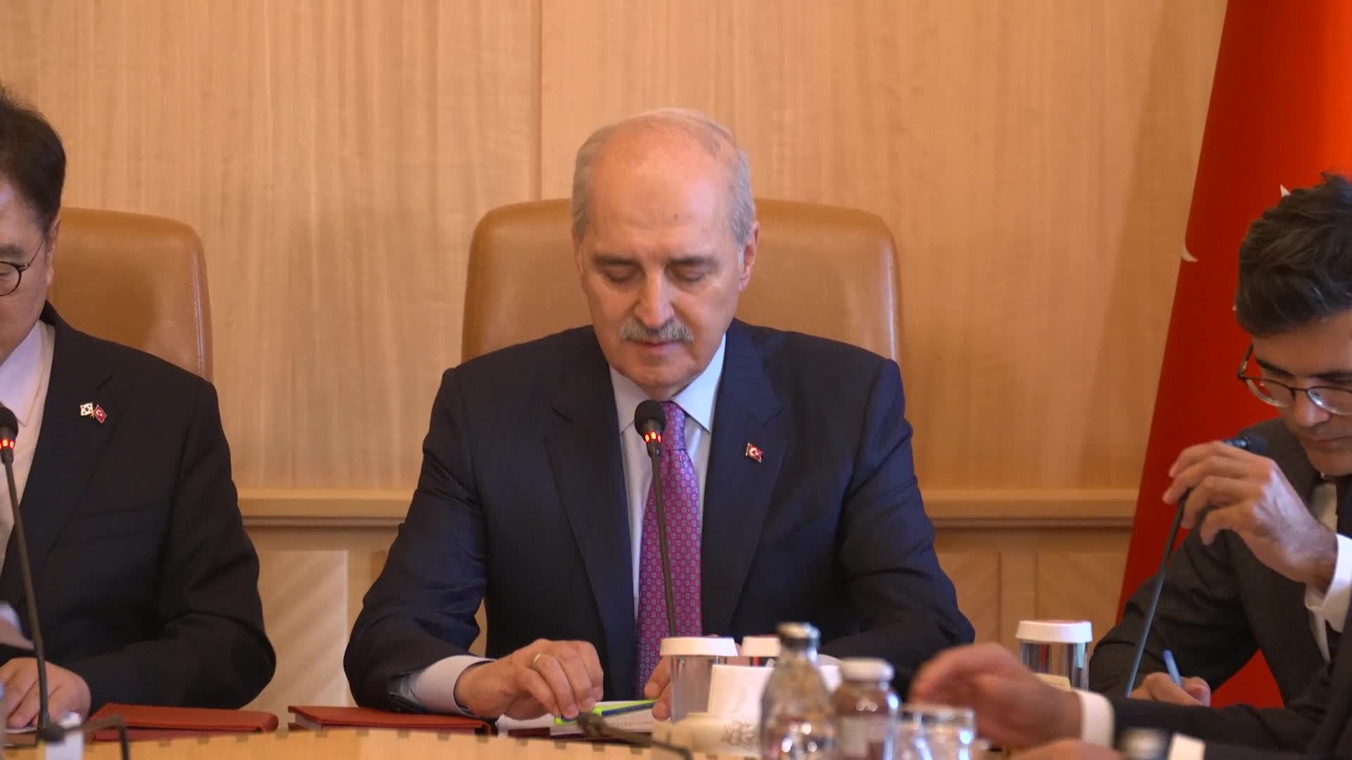 TBMM Başkanı Kurtulmuş, Kore Cumhuriyeti Ulusal Meclisi Başkanı Wonshik ile Meclis'te bir araya geldi