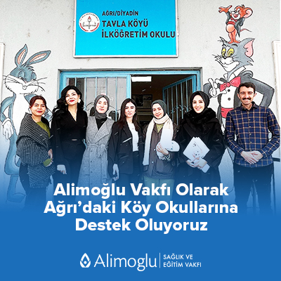 Alimoğlu Sağlık ve Eğitim Vakfı’ndan Ağrı’daki köy okullarına anlamlı destek