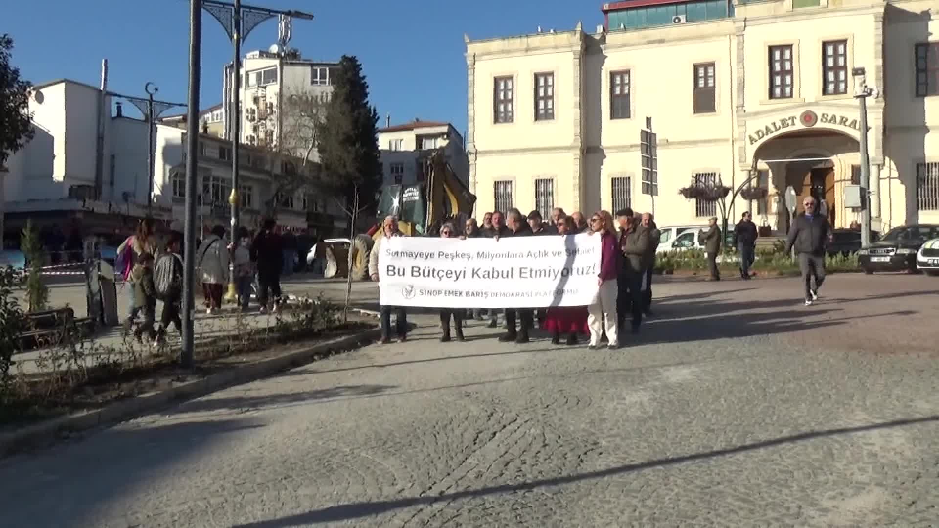 Sinop Emek Barış Demokrasi Platformu'ndan 'bütçe' protestosu