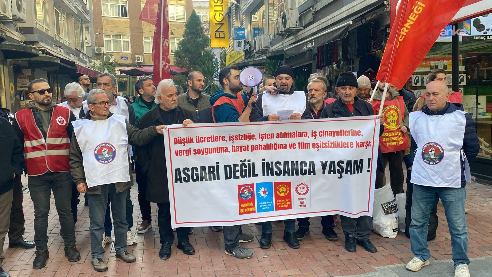 Samsun'da "asgari değil insanca yaşam" eylemi