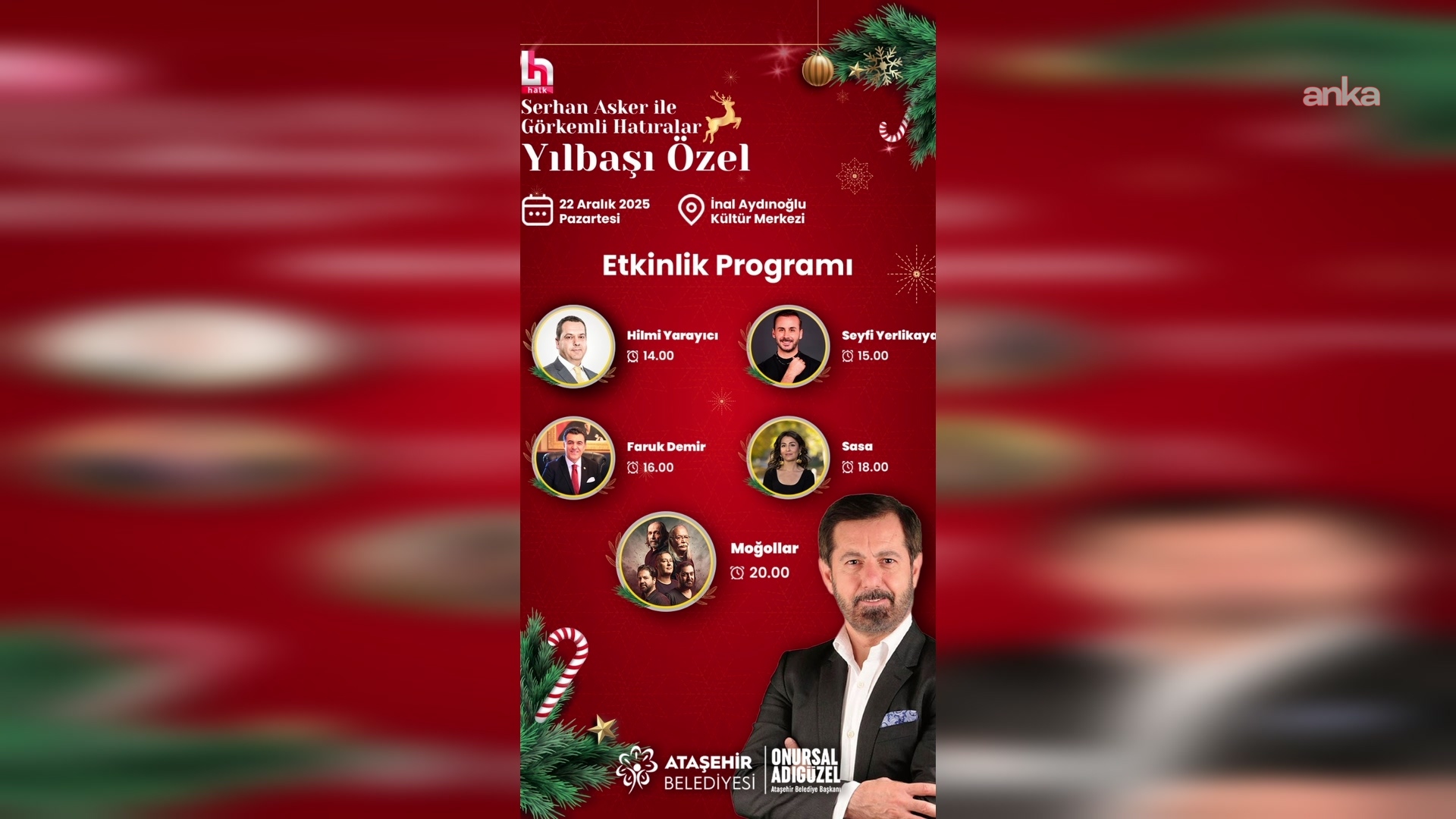 Ataşehir Belediyesi, “Görkemli Hatıralar Yılbaşı Özel” programına ev sahipliği yapıyor