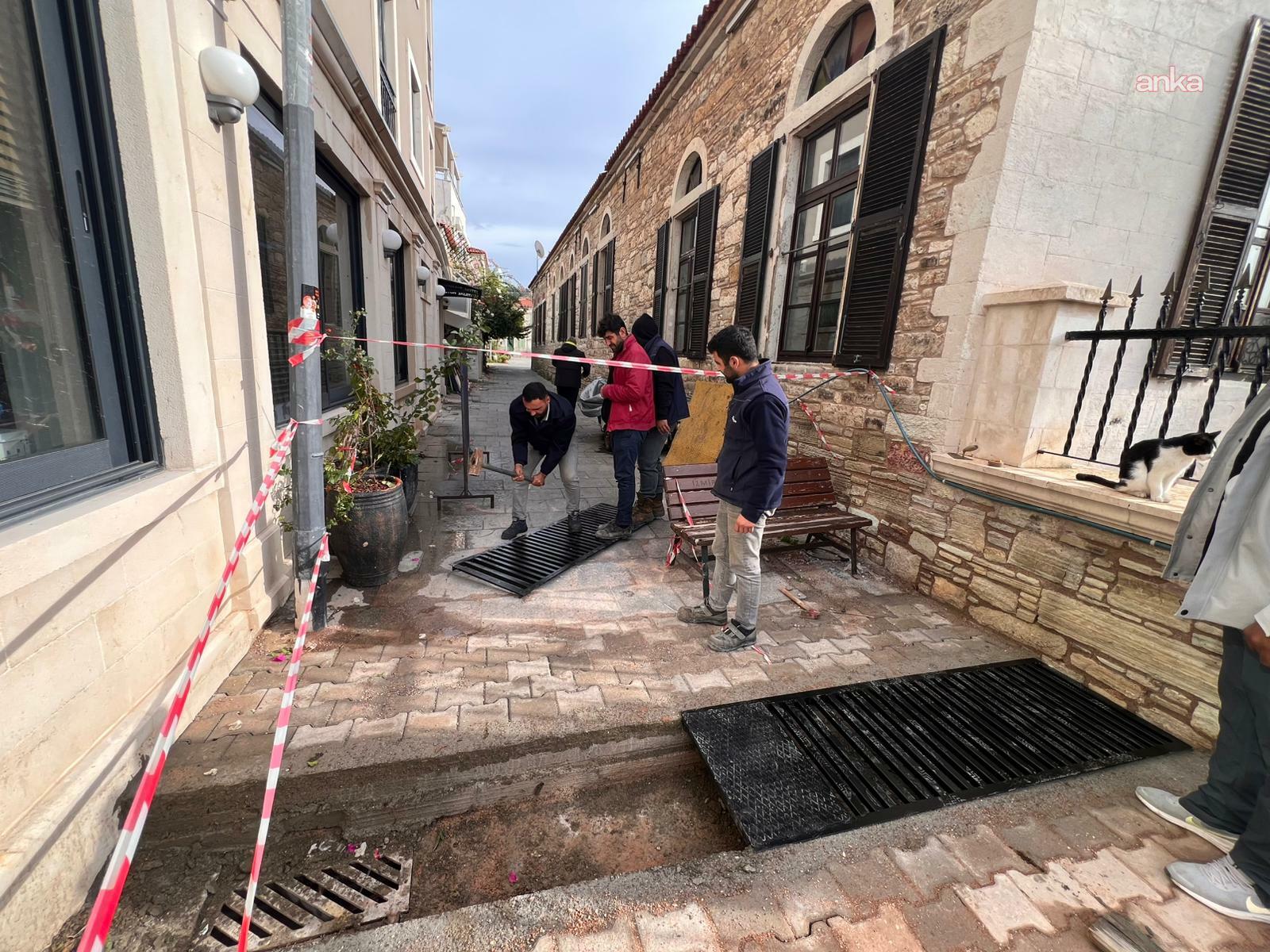 Foça’nın 30 yıllık yağmur suyu sorunlarına neşter vuruluyor