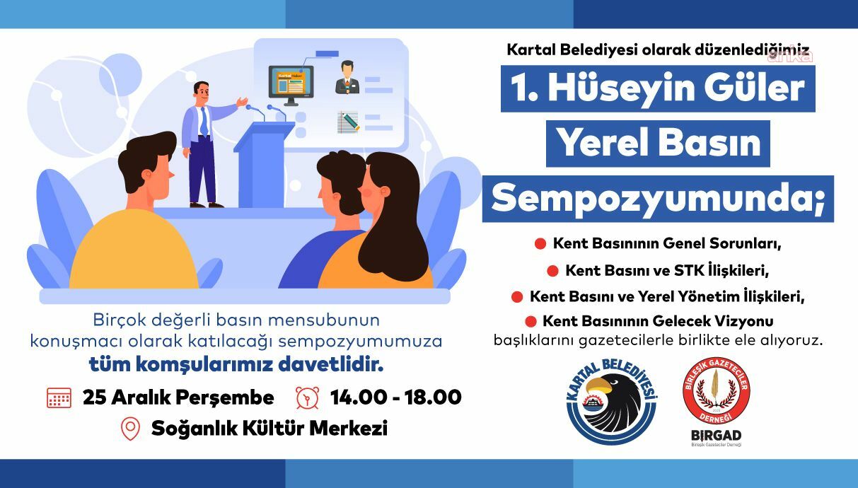 Kartal'da kent basınının güncel sorunları ve geleceği masaya yatırılacak