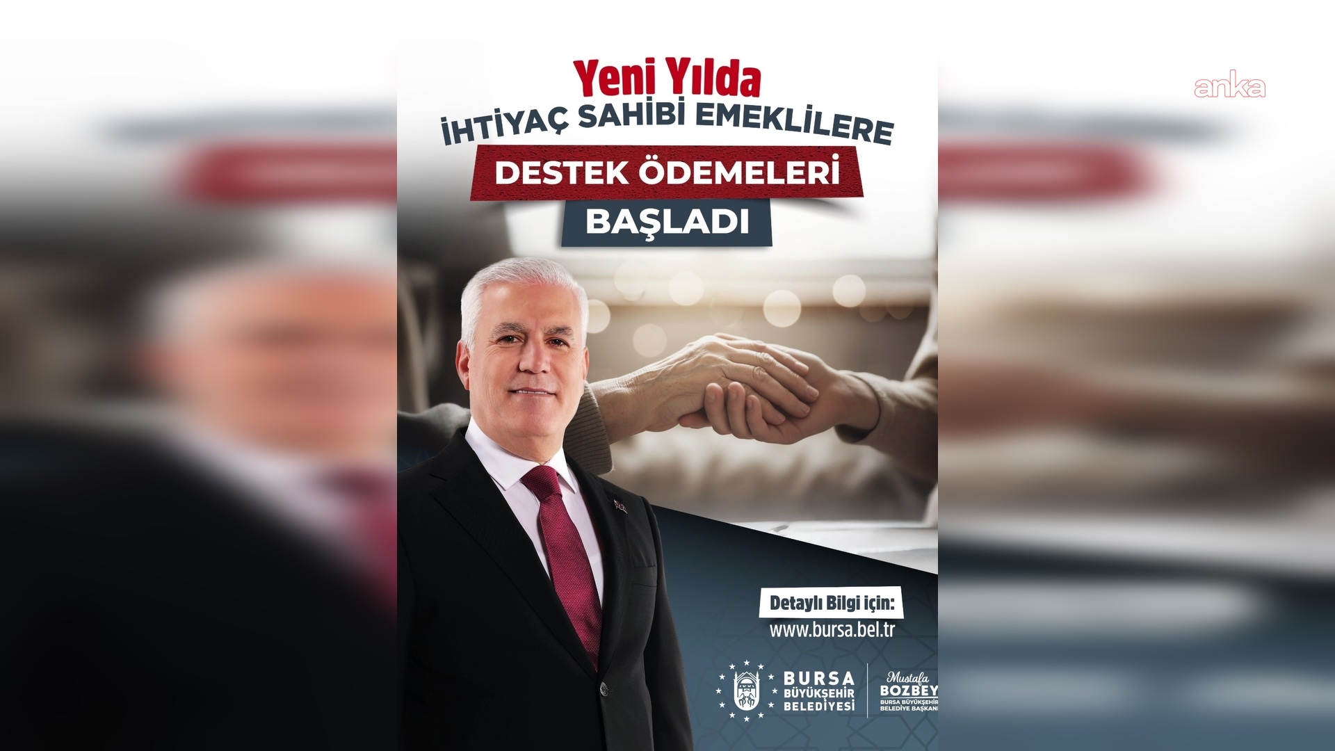 Bursa Büyükşehir Belediyesi'nden emeklilere yeni yıl desteği