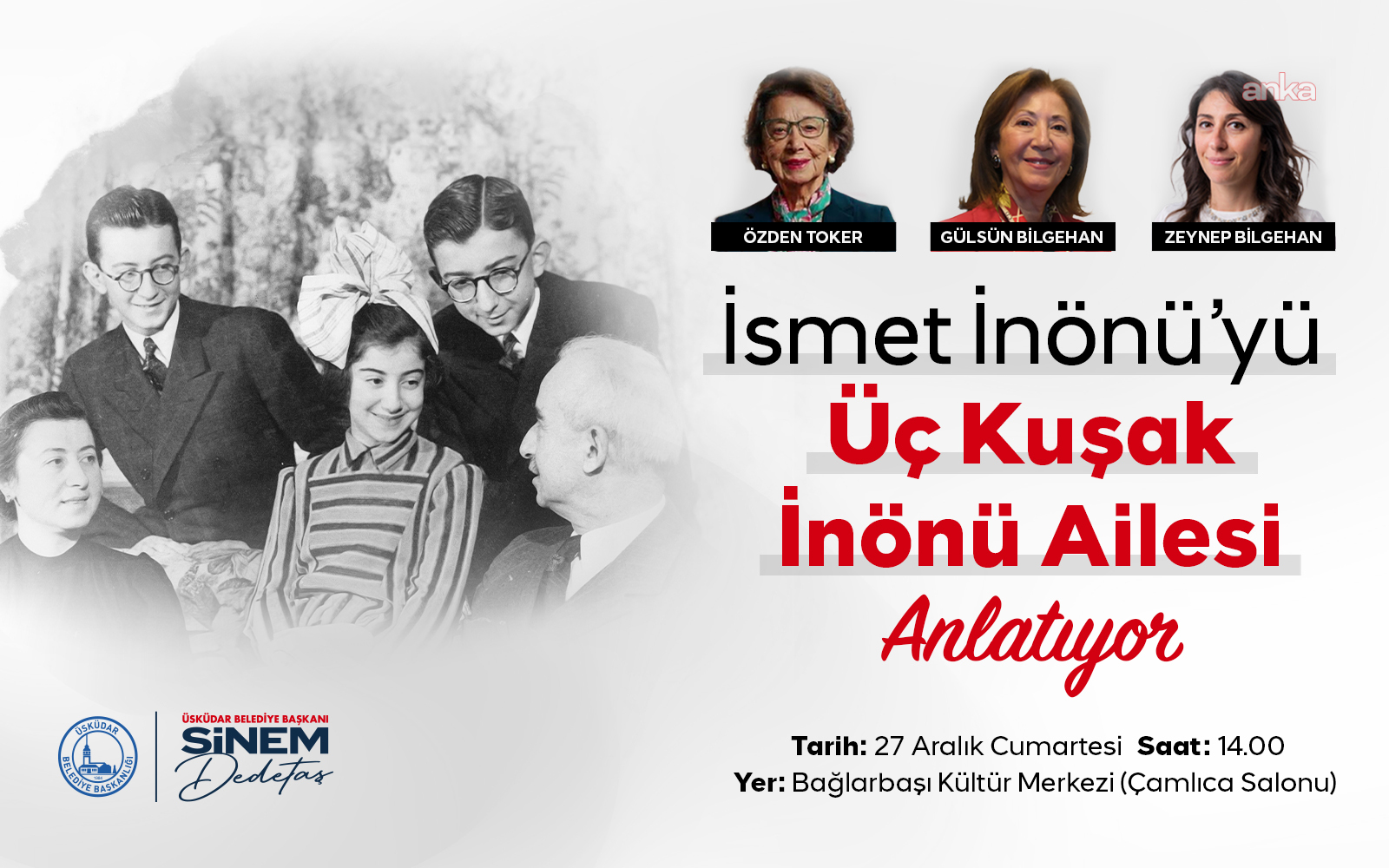 Üsküdar’da "İsmet İnönü Anma Programı" düzenlenecek
