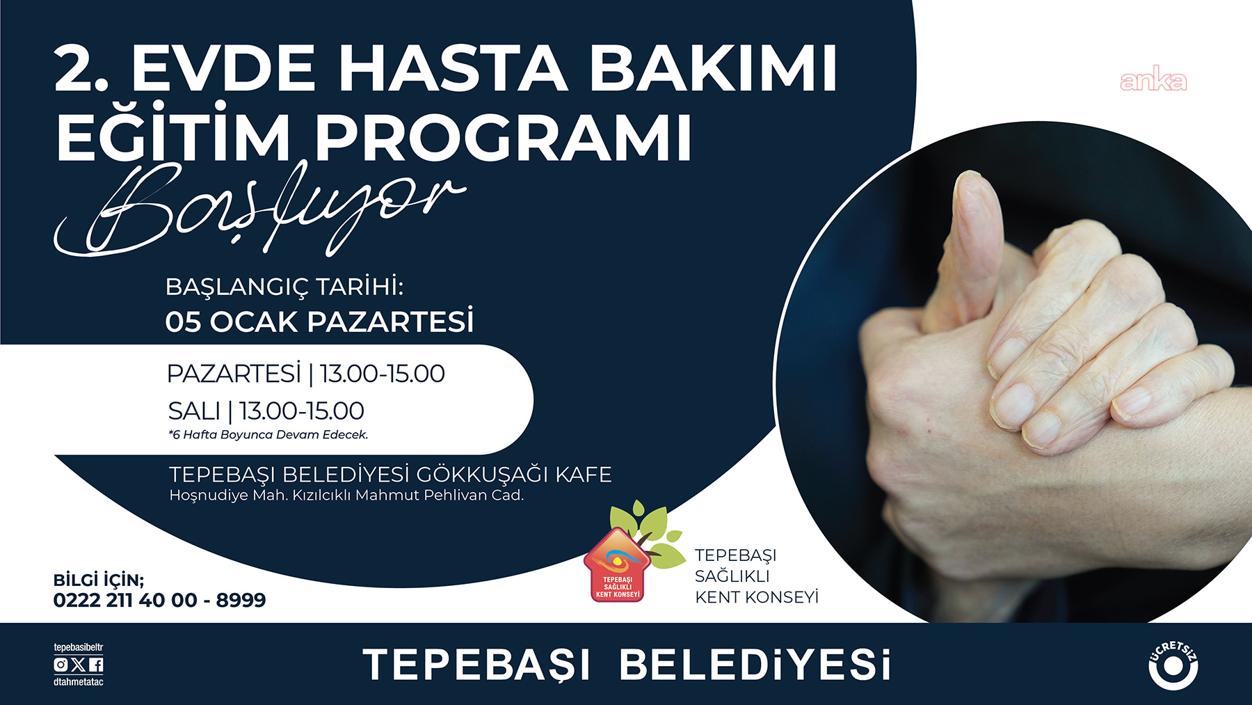 Tepebaşı’nda evde hasta bakımı eğitim programının ikincisi başlıyor