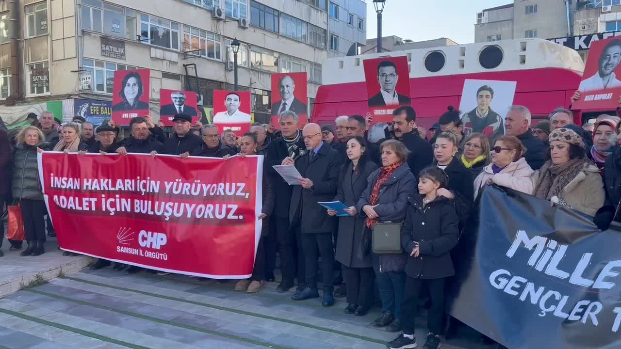 CHP Samsun teşkilatından cezaevindeki seçilmişlere 2026 kartpostalı