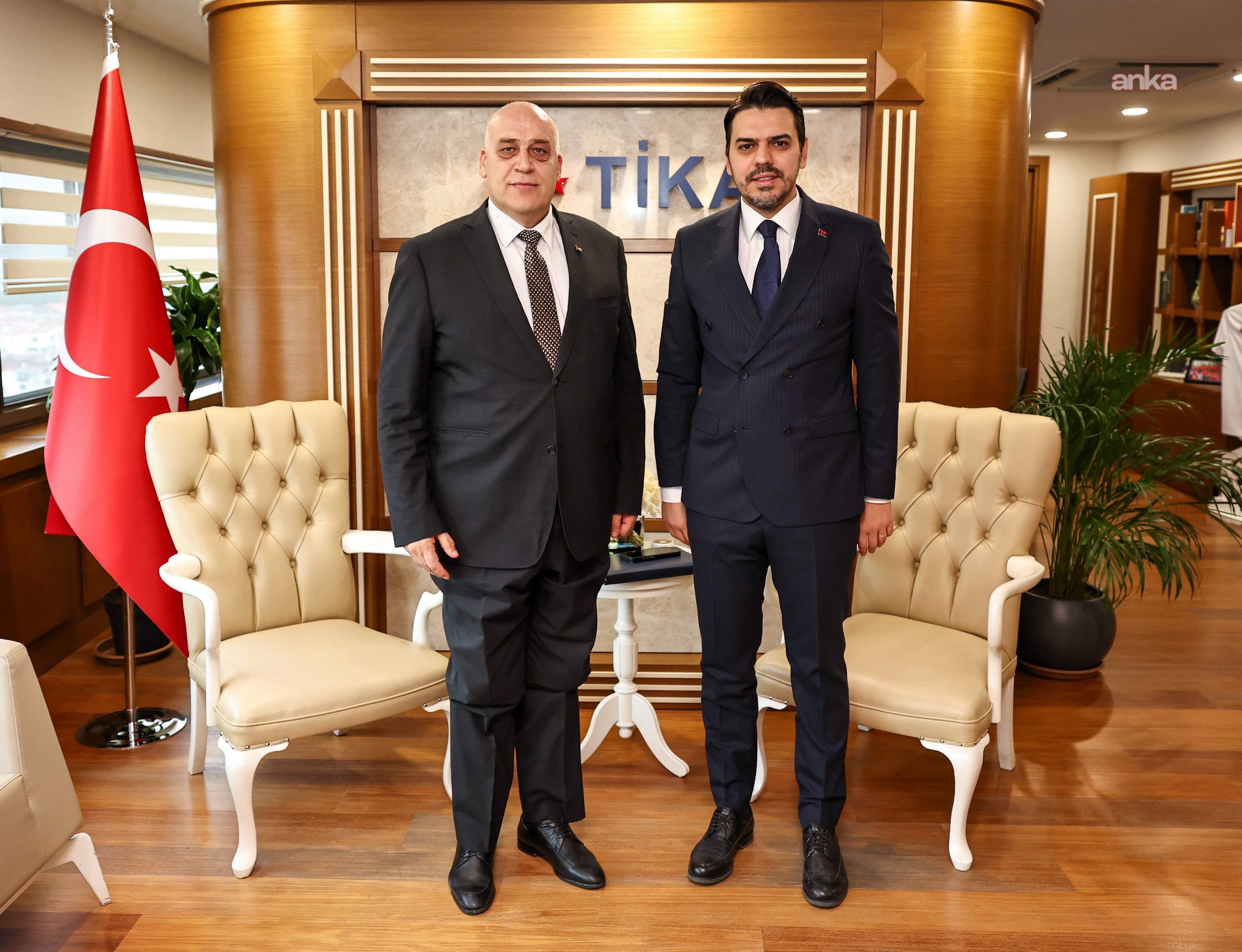 Filistin'in Ankara Büyükelçisi Abujaish'tan, TİKA Başkanı Eren'e ziyaret