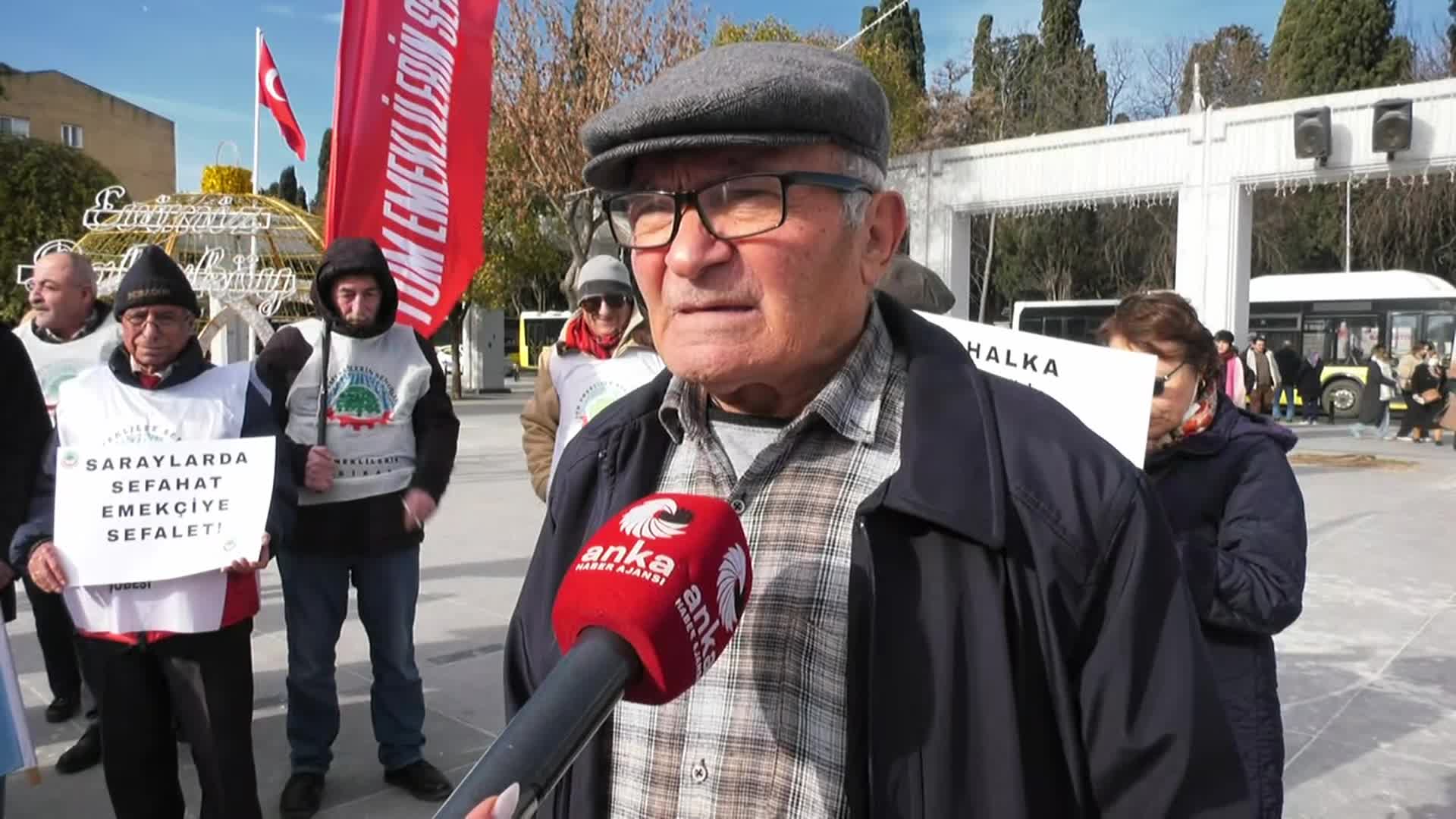 Tüm Emeklilerin Sendikası, açlık sınırı altındaki emekli maaşlarına karşı Bakırköy'den ses yükseltti… 82 yaşındaki emekli: Gıdasızlıktan artık sesimiz çıkmıyor