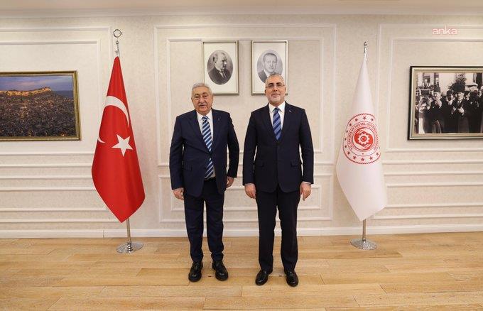 Bakan Işıkhan, TESK Başkanı Palandöken ile bir araya geldi