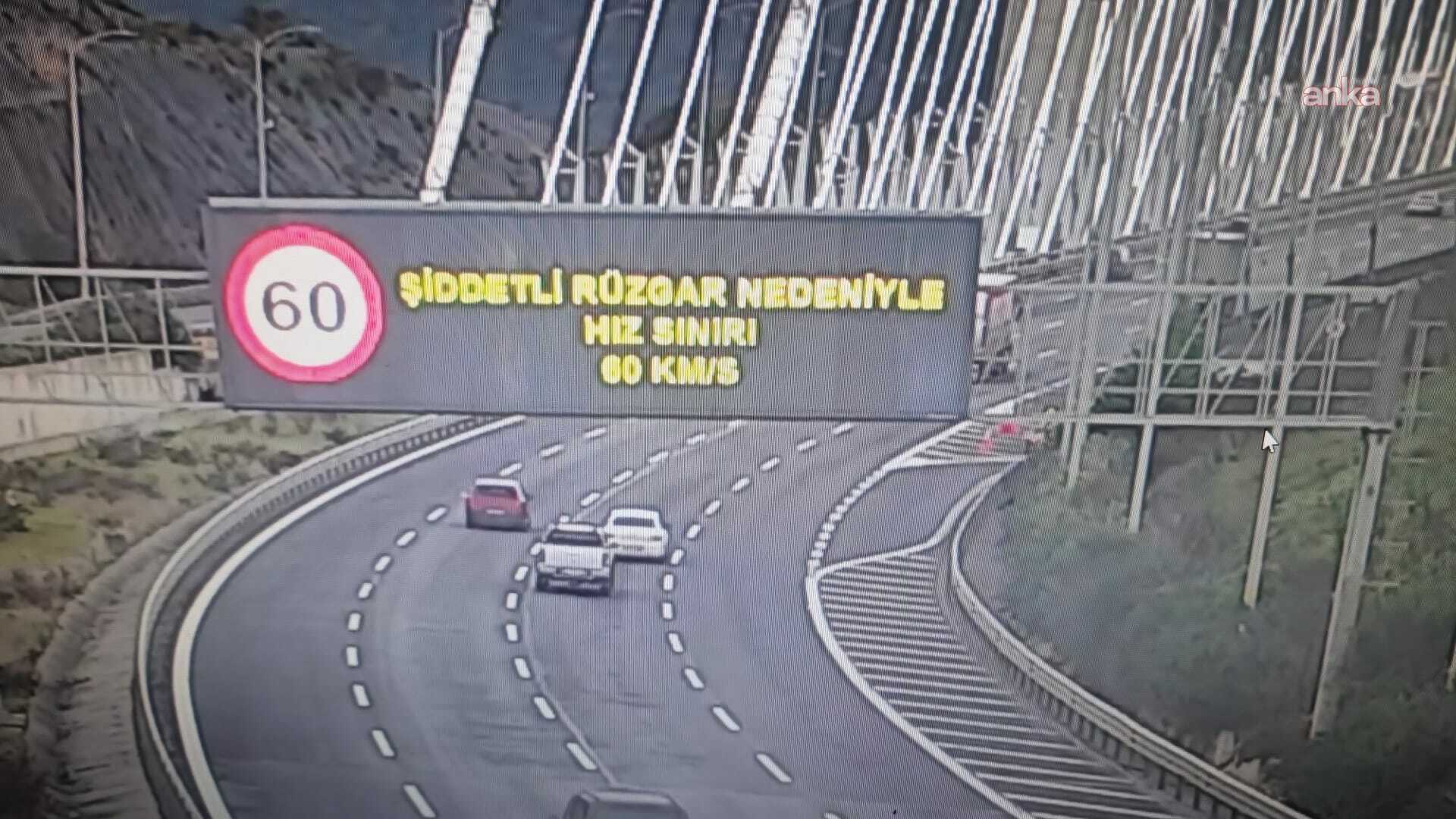 Yavuz Sultan Selim Köprüsü'nde şiddetli rüzgar alarmı 2'nci seviyeye çıkarıldı