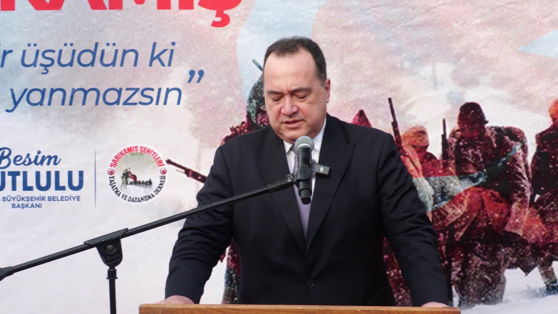 Manisa'da Sarıkamış şehitleri anıldı... Büyükşehir Belediye Başkanı Dutlulu: "Sarıkamış bir yenilgi değil, bir adanmışlık abidesidir"