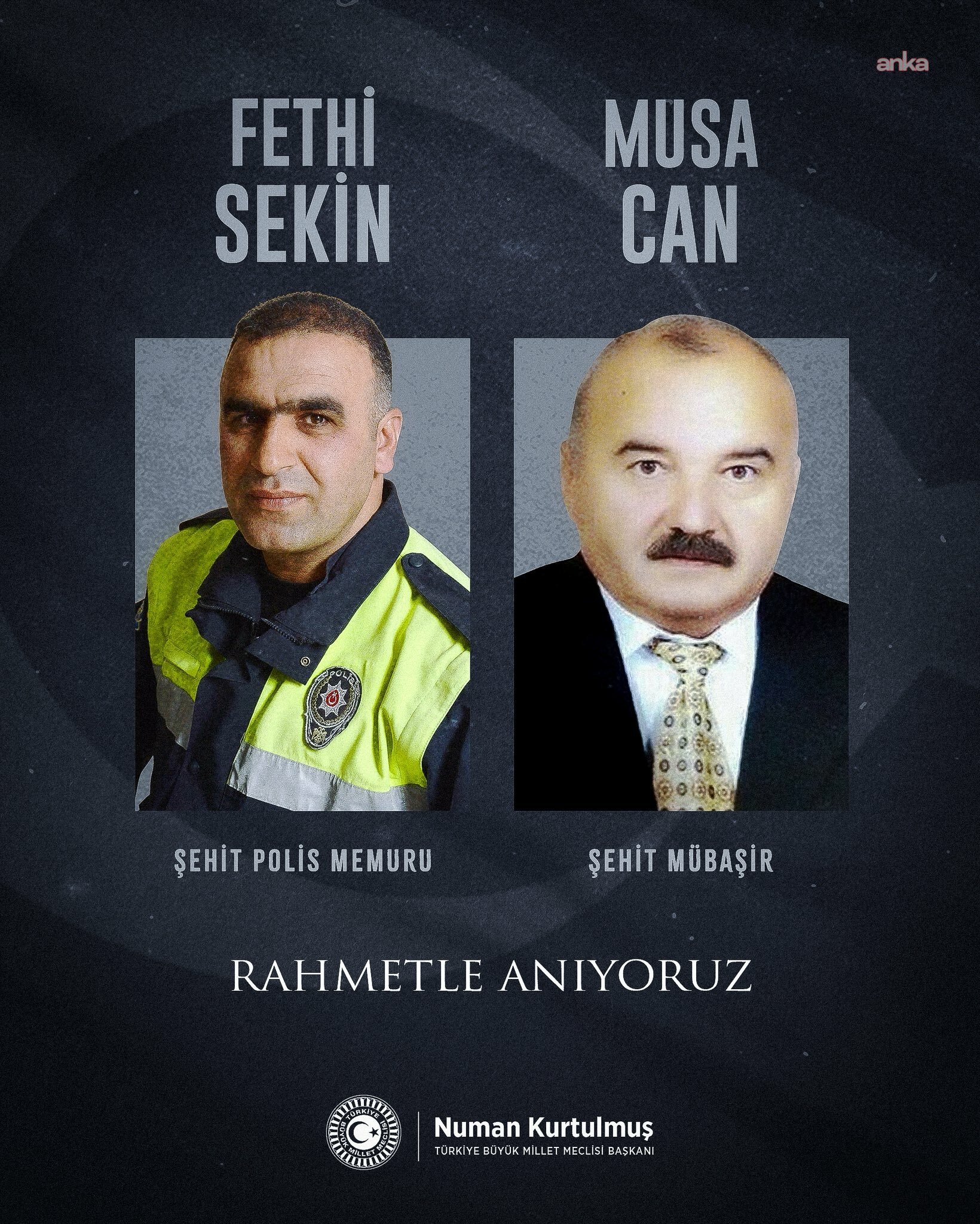 TBMM Başkanı Kurtulmuş'tan, Fethi Sekin ve Musa Can paylaşımı