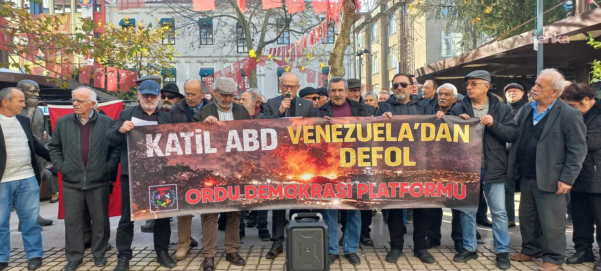 Ordu'da ABD'nin Venezuela'ya saldırısı protesto edildi