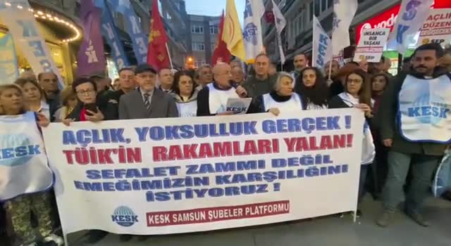 KESK Samsun'dan TÜİK tepkisi:  İnsanca bir yaşam için 14 Ocak’ta iş bırakacağız