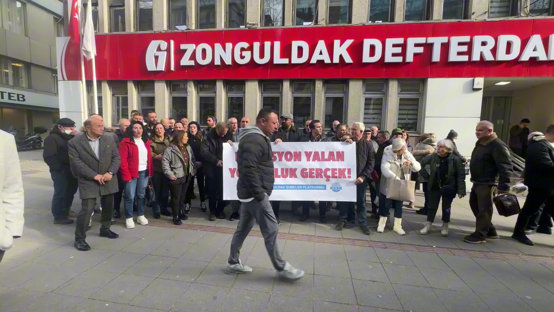 KESK Zonguldak Şubeler Platformu'ndan "Enflasyon yalan, yoksulluk gerçek" eylemi