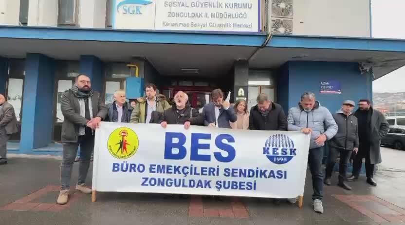BES Zonguldak Şubesi, SGK’da görev yapan avukatın öldürülmesini protesto etti