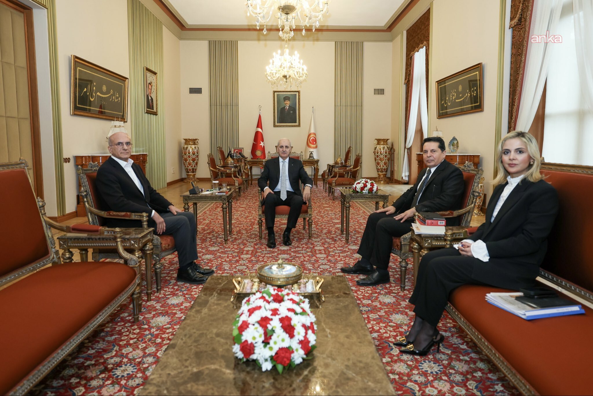 TBMM Başkanı Numan Kurtulmuş, Ahmet Özer ve Tekin Bingöl ile bir araya geldi