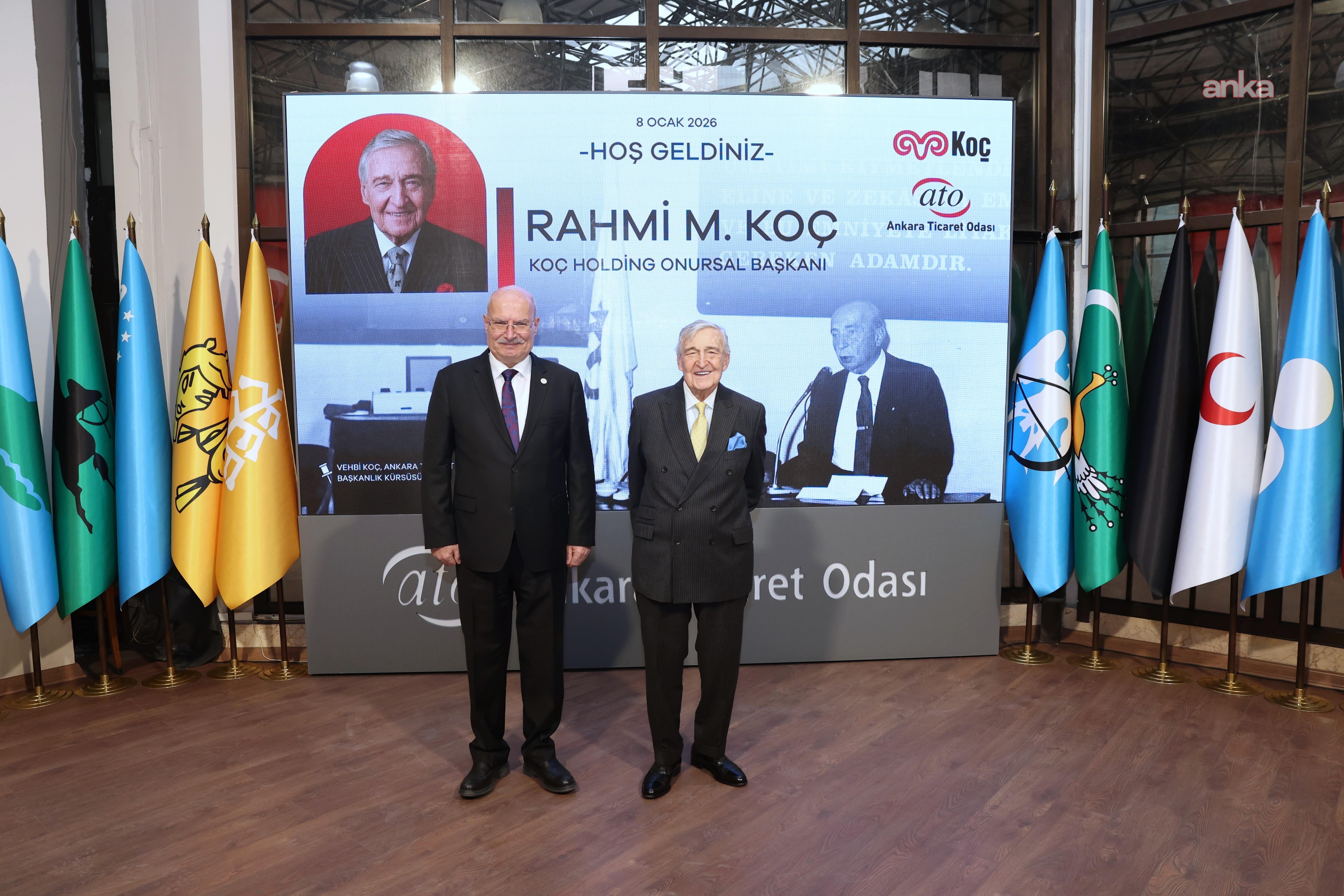 ATO Başkanı Gürsel Baran Koç Holding Başkanı Rahmi Koç'u konuk etti