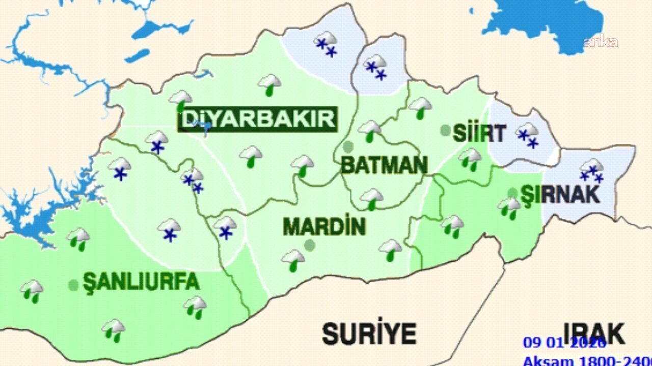 Meteoroloji'den Güneydoğu Anadolu için kar, fırtına ve çığ uyarısı