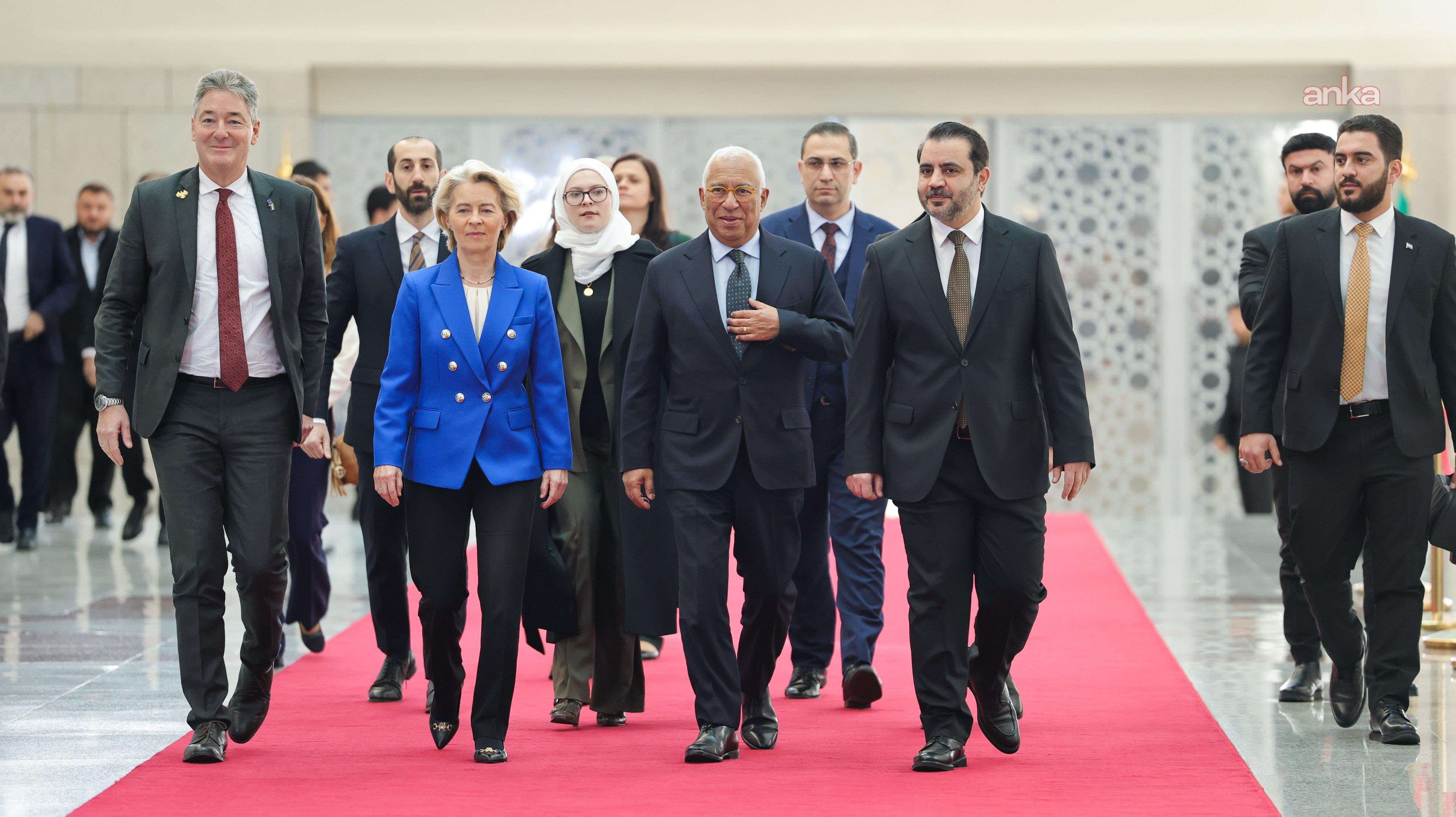 Suriye Cumhurbaşkanı Şara, Avrupa Konseyi Başkanı Costa ve Avrupa Komisyonu Başkanı Von der Leyen ile bir araya geldi