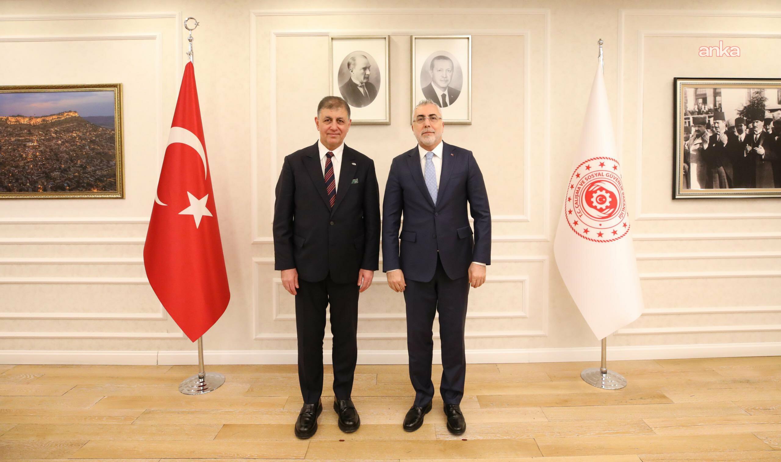 İzmir Büyükşehir Belediye Başkanı Cemil Tugay, Çalışma Bakanı Işıkhan'ı ziyaret etti
