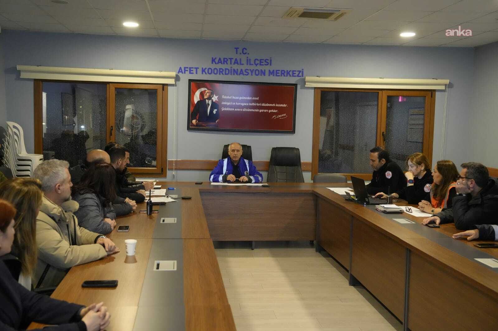 Kartal'da kar ve fırtına riskine karşı afet planı devrede