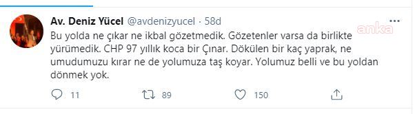 CHP İZMİR İL BAŞKANI YÜCEL: "CHP 97 YILLIK KOCA BİR ÇINAR... DÖKÜLEN BİR KAÇ YAPRAK"