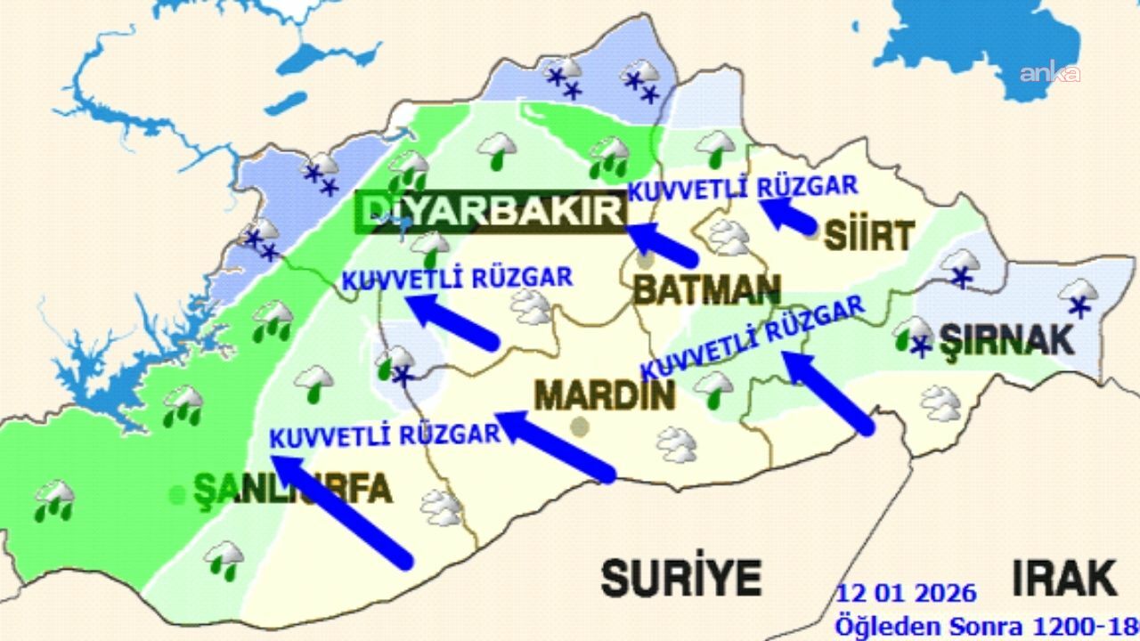 Meteoroloji’den Güneydoğu için kuvvetli yağış, fırtına ve çığ uyarısı