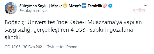 SOYLU: 4 LGBT SAPKINI GÖZALTINA ALINDI