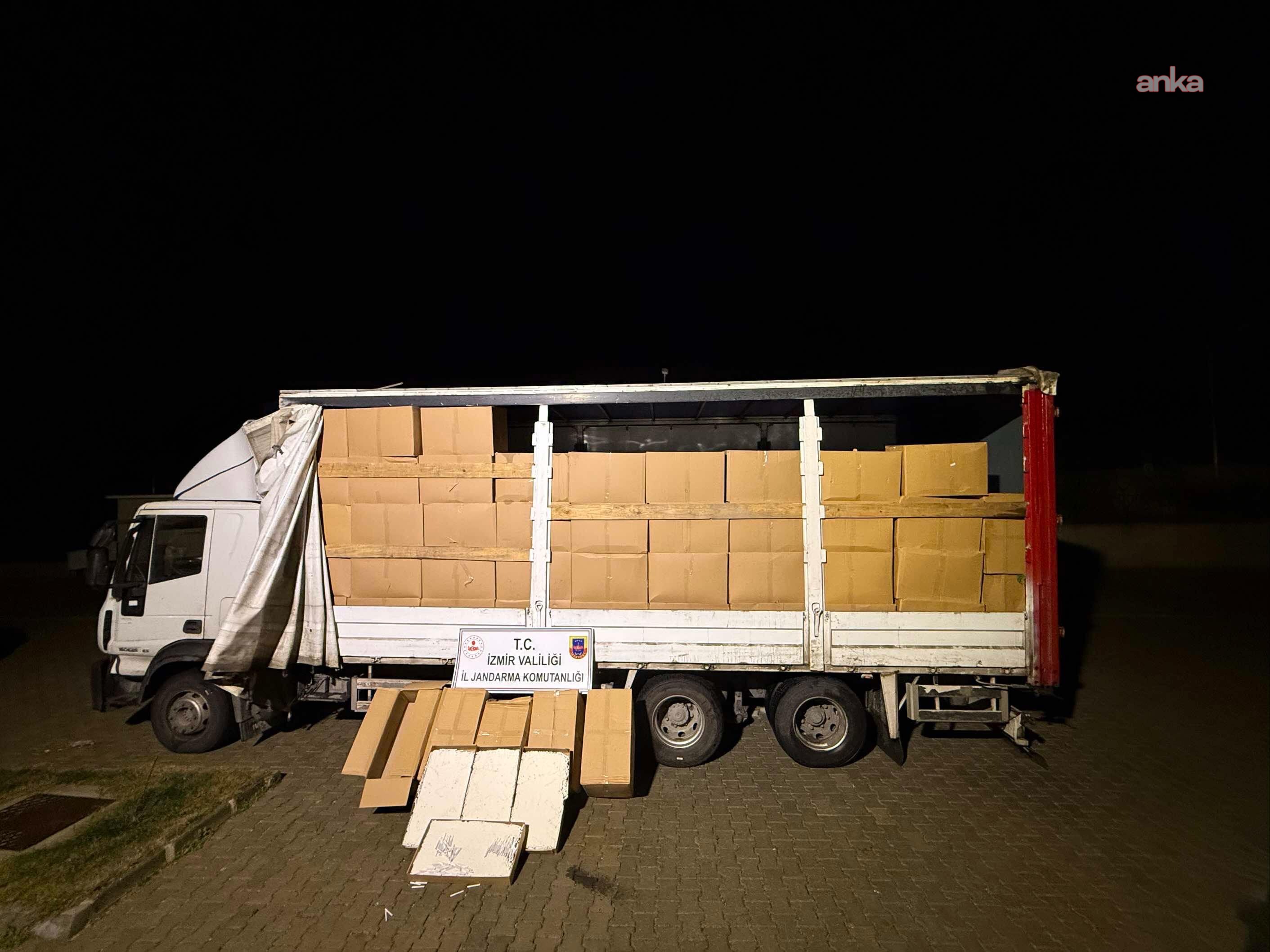 Bergama’da 5 milyon dal bandrolsüz sigara ele geçirildi