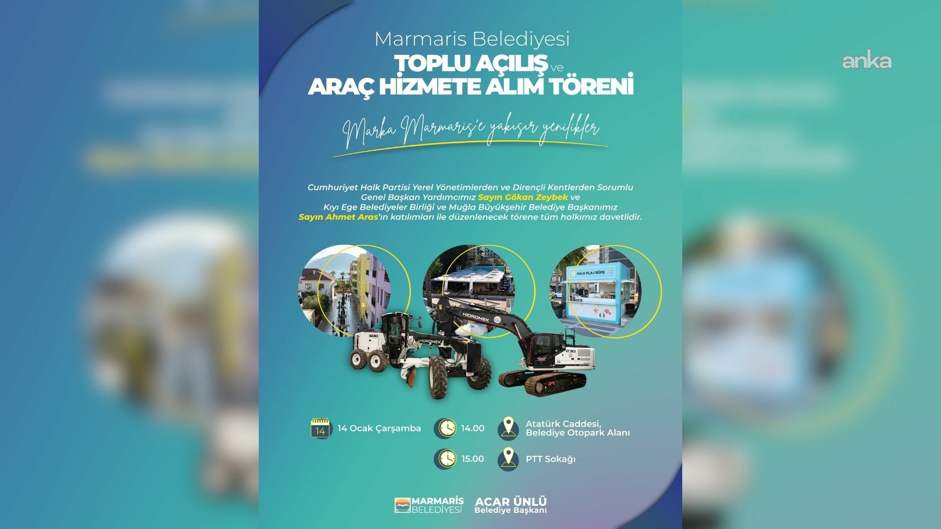 Marmaris'te hizmet ve yatırımlar aynı gün halkla buluşacak