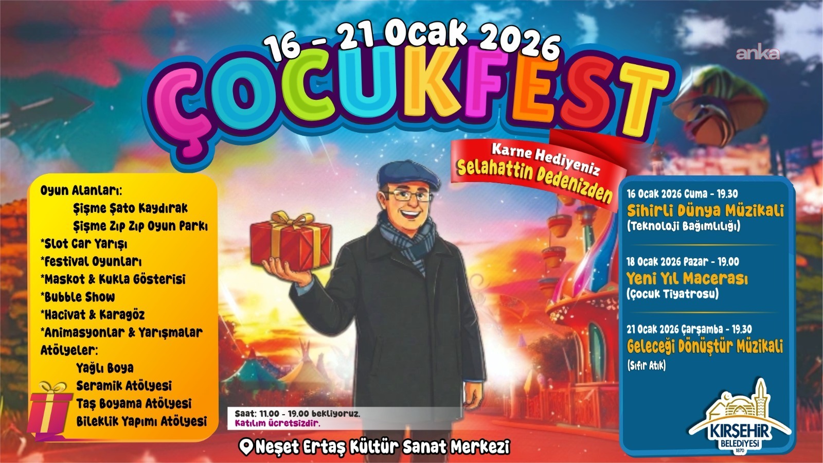 Kırşehir Belediyesi'nden yarıyıl tatiline özel "ÇocukFest"