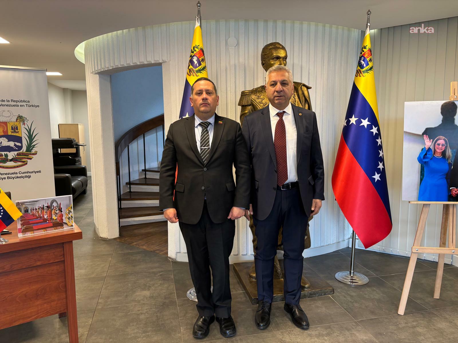 Emek Partisi Genel Başkanı Aslan'dan Venezuela Büyükelçiliği'ne ziyaret: "Emperyalist saldırganlığa karşı ortak mücadele zorunlu hale gelmiştir"