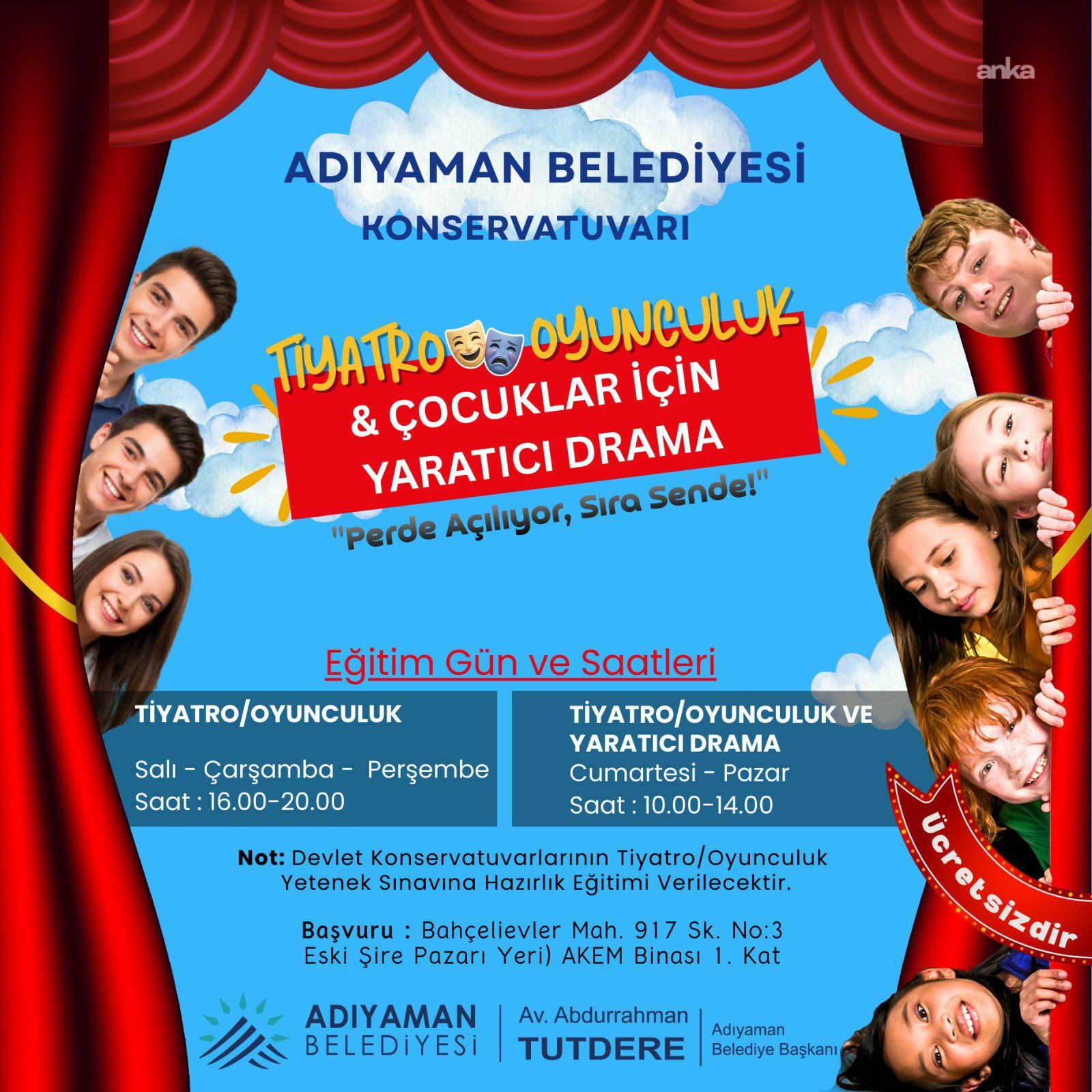 Adıyamanlı çocukların hayal gücü sahneye taşınıyor