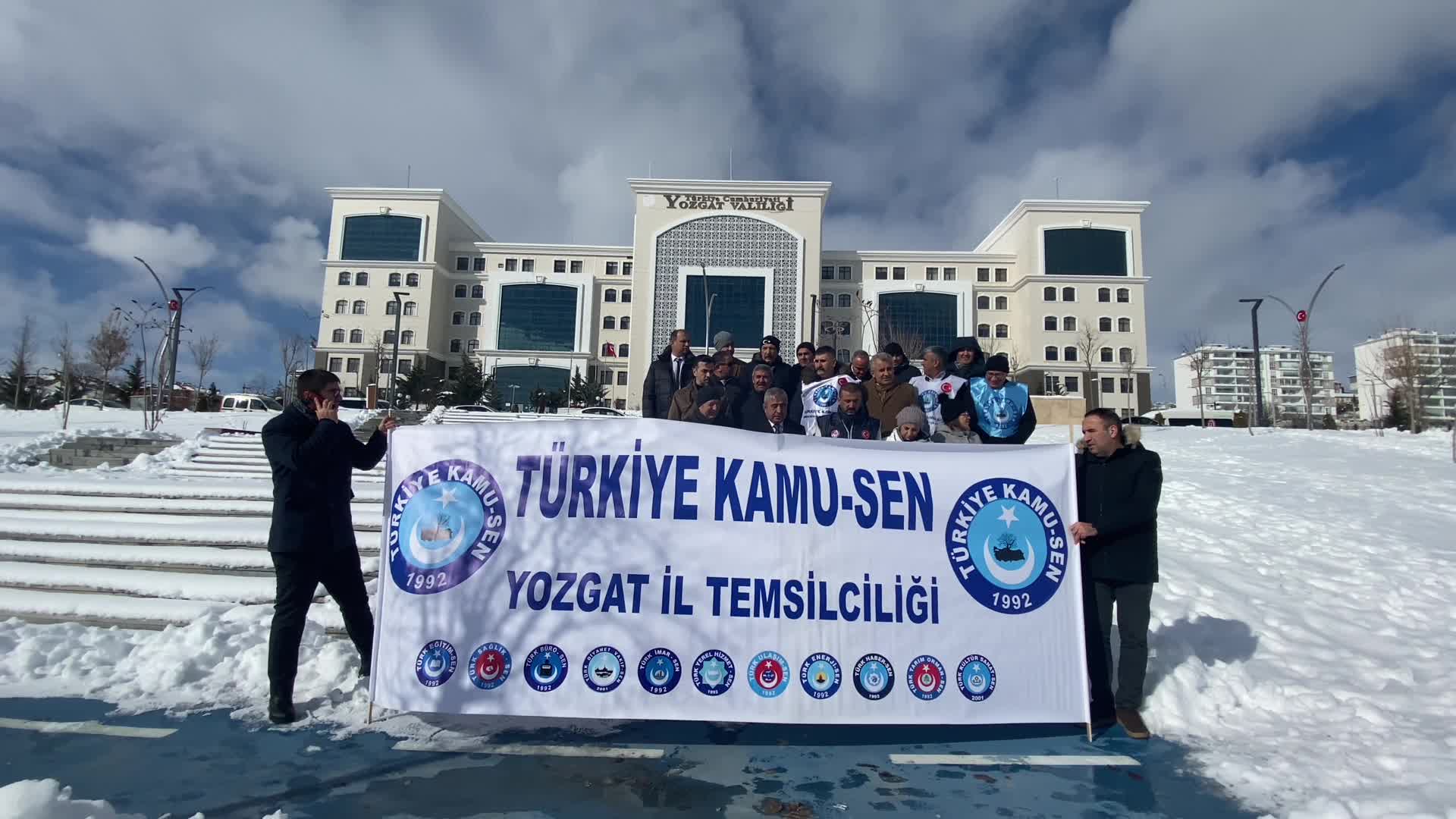 Yozgat'ta Kamu-Sen üyelerinden maaş zammı protestosu