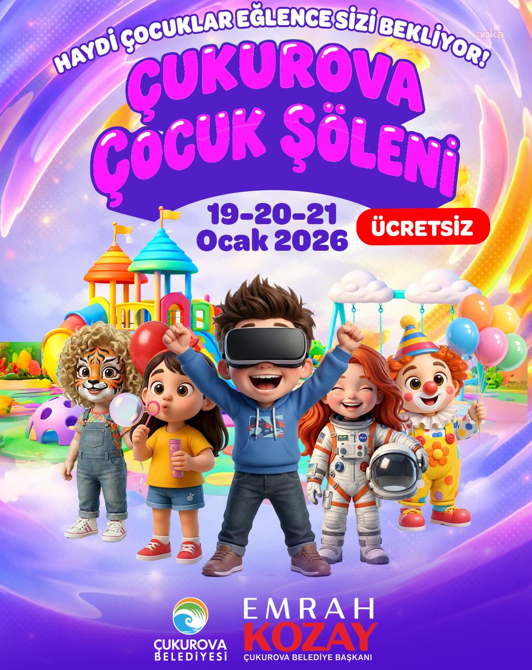 Çukurova Belediyesi'nden çocuklara "Çukurova Çocuk Şöleni"