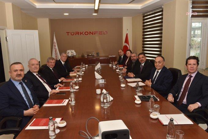 Gelecek Partisi Genel Başkanı Davutoğlu, TÜRKONFED Yönetim Kurulu Başkanı Sönmez'i ziyaret etti