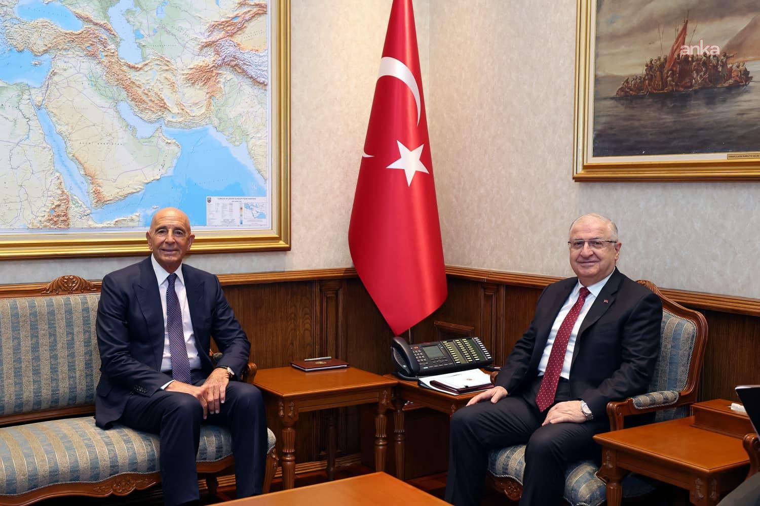 Milli Savunma Bakanı Güler, ABD’nin Ankara Büyükelçisi Tom Barrack’ı kabul etti
