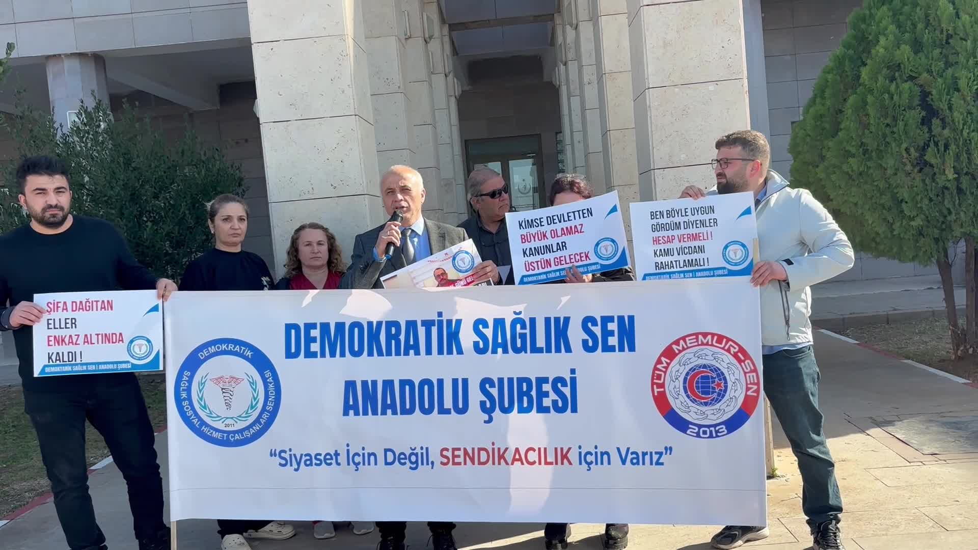 Demokratik Sağlık Sen'den, depremde yıkılan İskenderun Devlet Hastanesi'ne dair iddianamenin hazırlanmamasına tepki