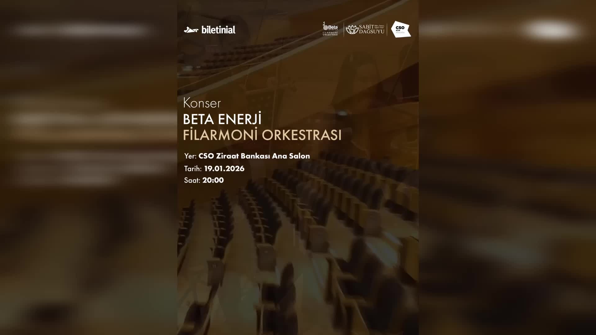 Beta Filarmoni Orkestrası, 19 Ocak'ta Ankaralı müzikseverlerle buluşacak