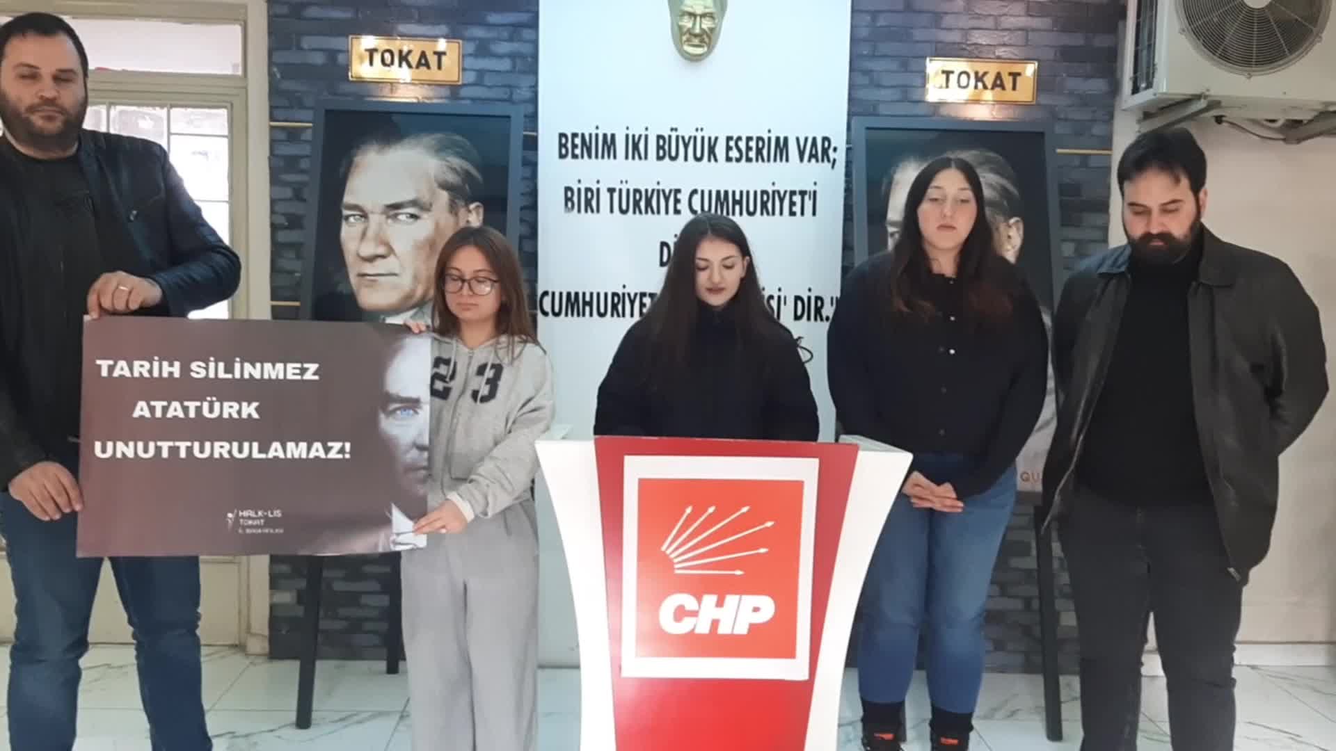 Tokat'ta HALK-LİS’ten karne tepkisi: "Karneden Atatürk’ü çıkarmak, Cumhuriyet’ten bir sayfa koparmaya çalışmaktır"