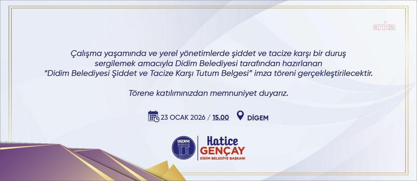 Didim Belediyesi'nden "Şiddet ve Tacize Karşı Tutum Belgesi"