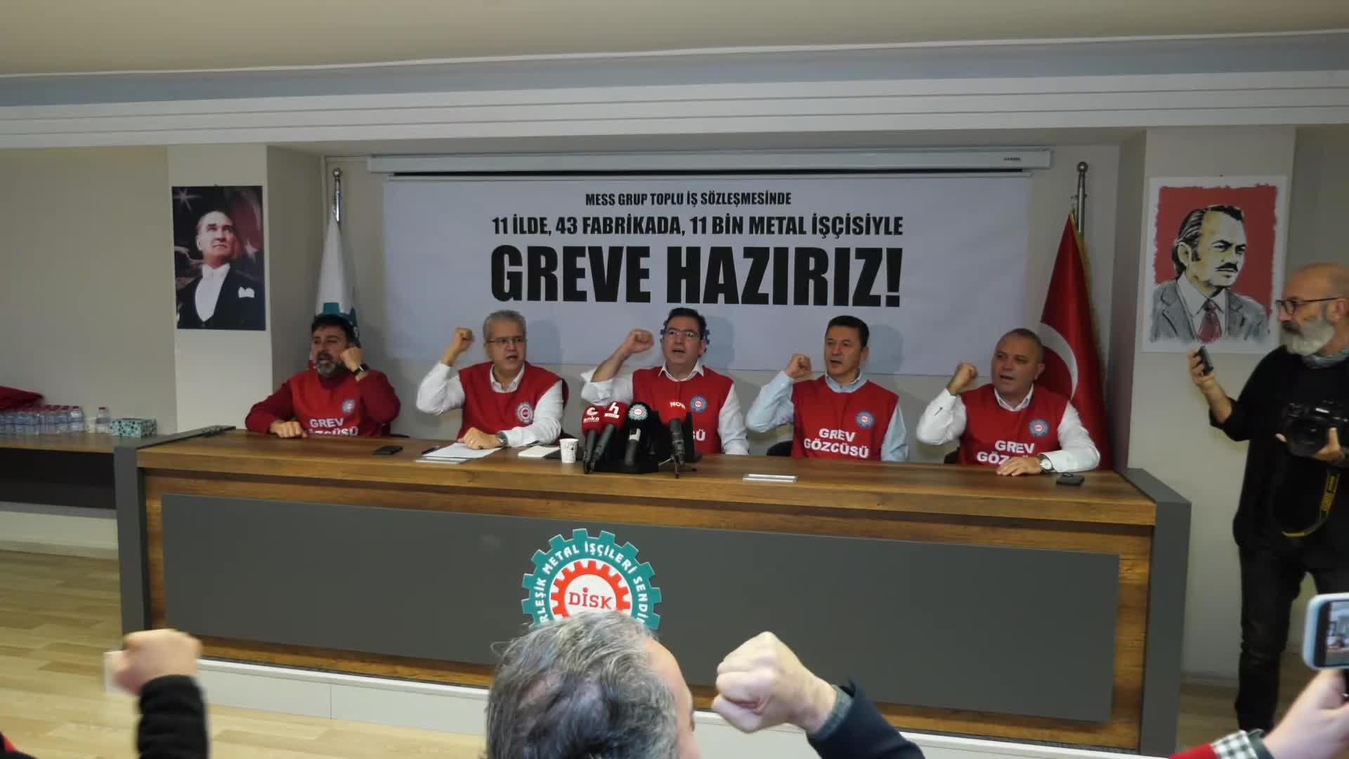 Birleşik Metal-İş, 11 bin metal işçisinin 30 Ocak itibarıyla kademeli olarak greve başlayacağını açıkladı