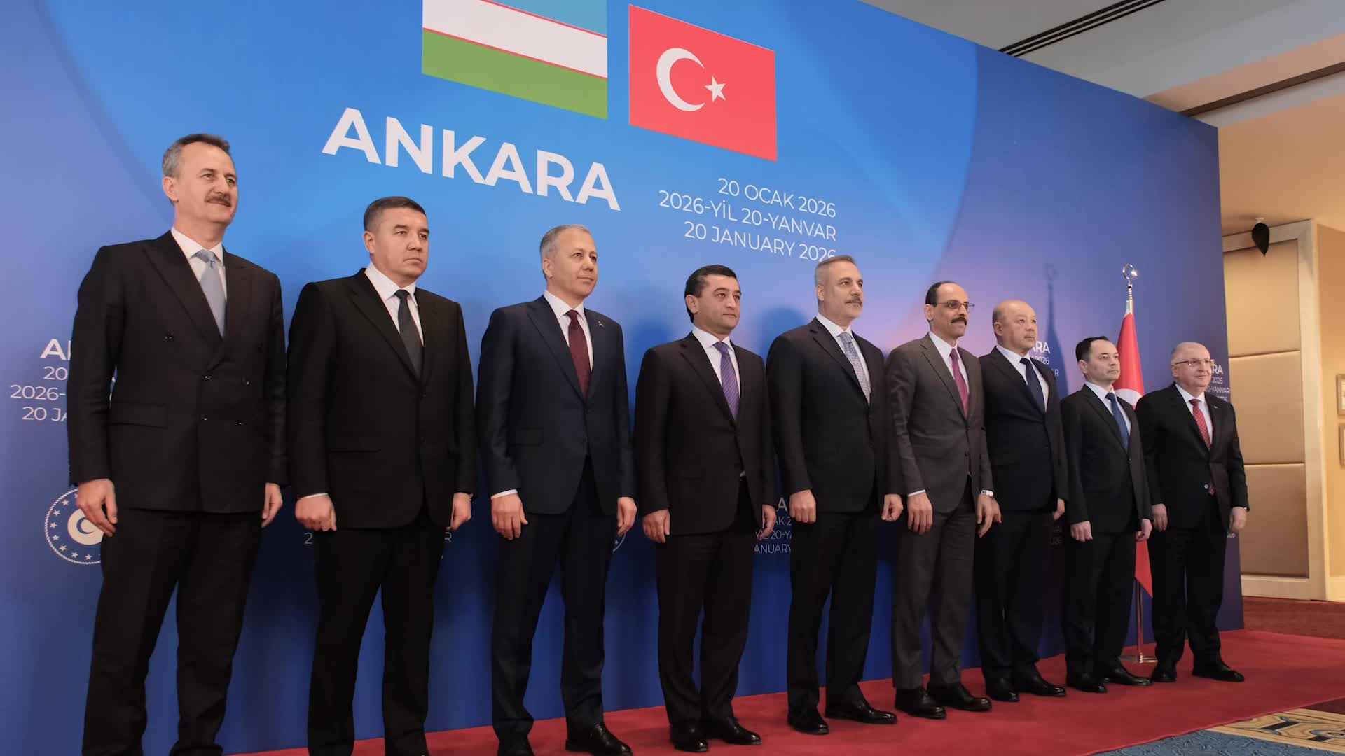 Bakan Fidan, Güler, Yerlikaya ve MİT Başkanı Kalın, Türkiye-Özbekistan 4 artı 4 Mekanizması Birinci Toplantısı'na katıldı