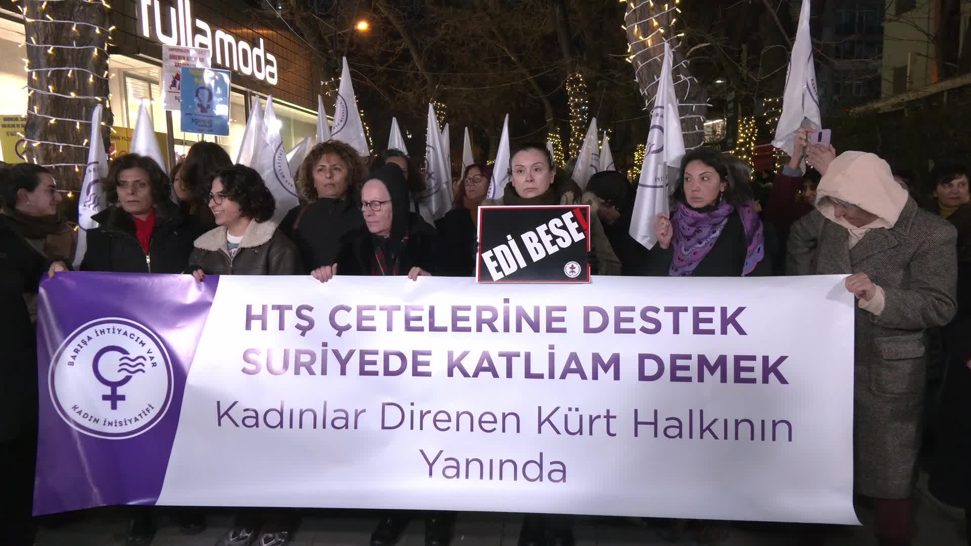 Ankara'da Barışa İhtiyacım Var Kadın İnisiyatifi'nden Suriye'deki saldırılara tepki: Rojava'ya yönelik saldırıları kabul etmiyoruz