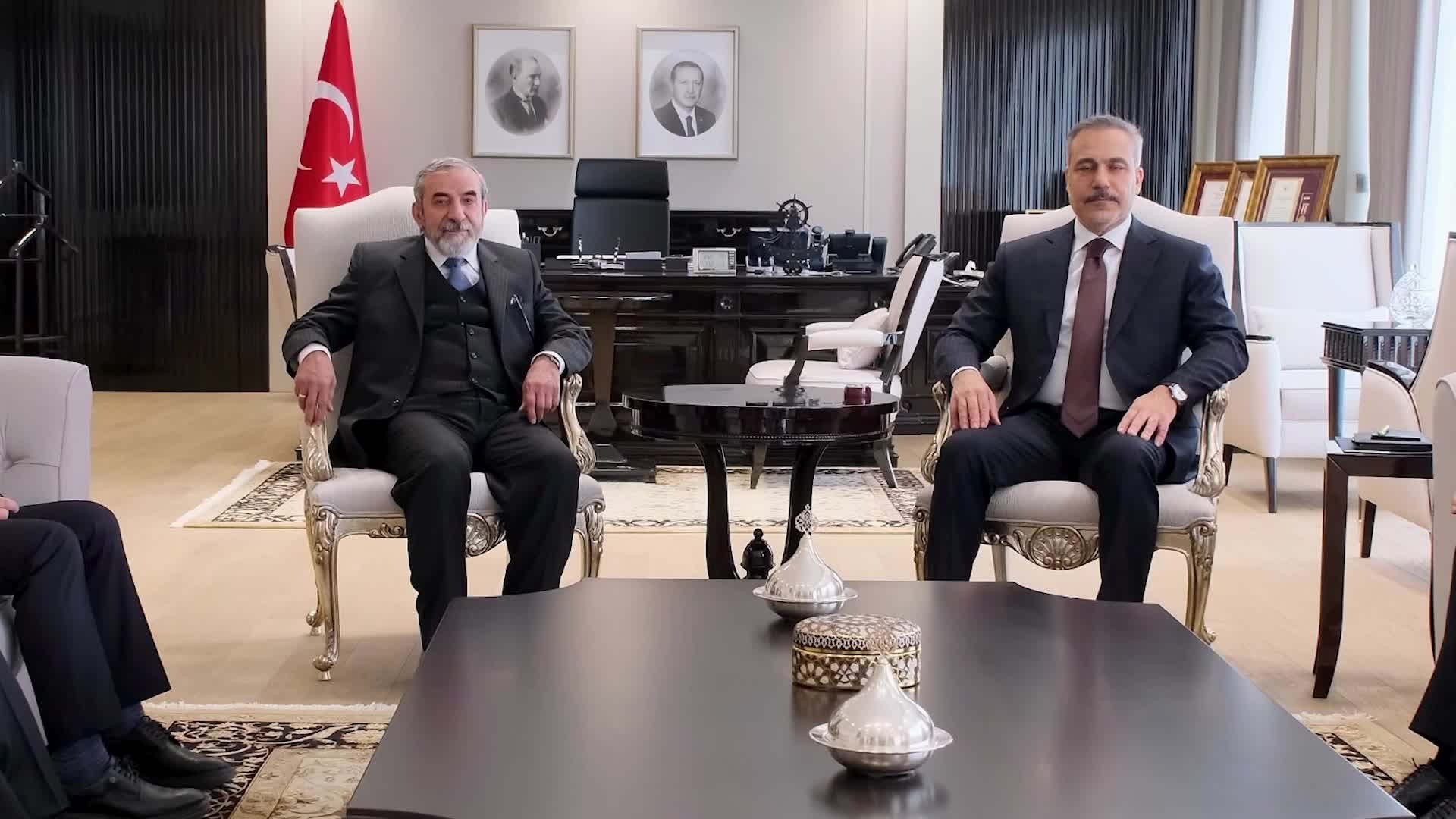 Dışişleri Bakanı Fidan, KİB Genel Sekreteri Bahaddin'i kabul etti