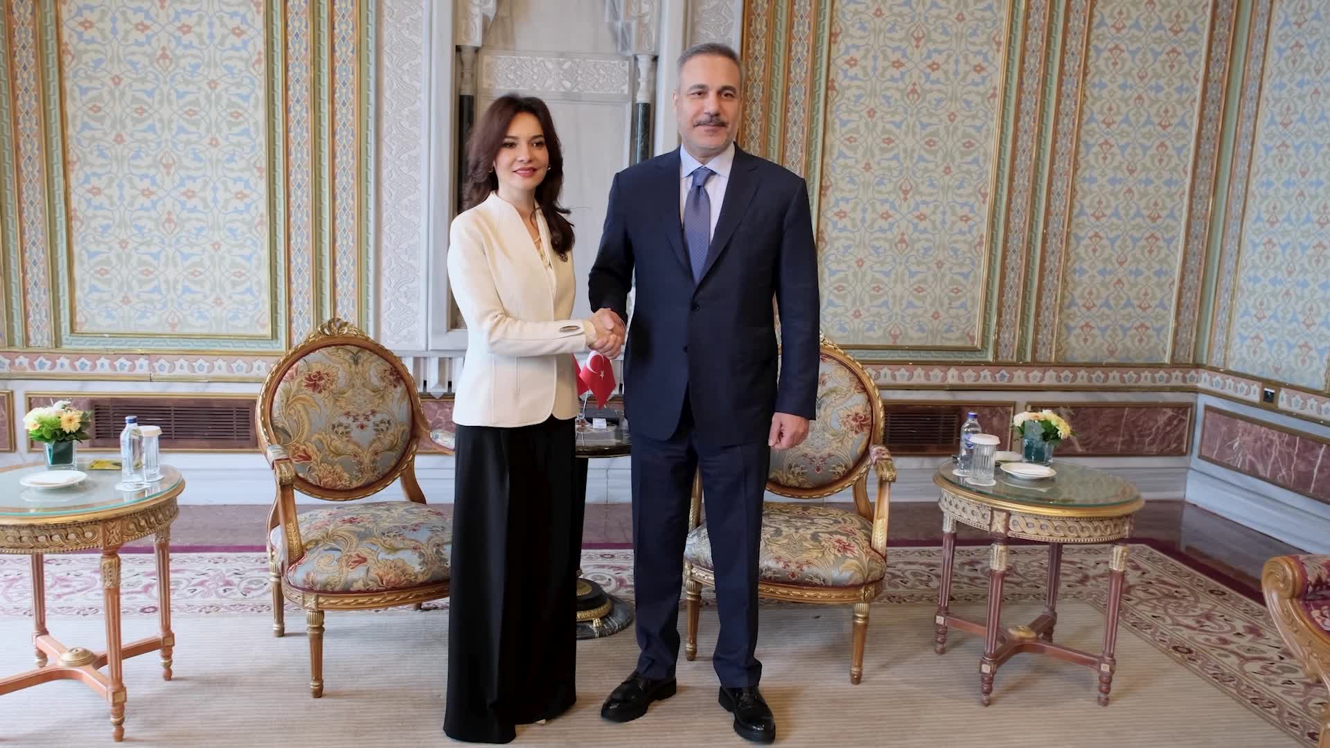 Dışişleri Bakanı Fidan, Arnavutluk Dışişleri Bakanı Spiropali ile bir araya geldi